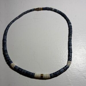 Vintage Santo Domingo (Kewa) Blue Sponge Coral Heishi Necklace - 17"
